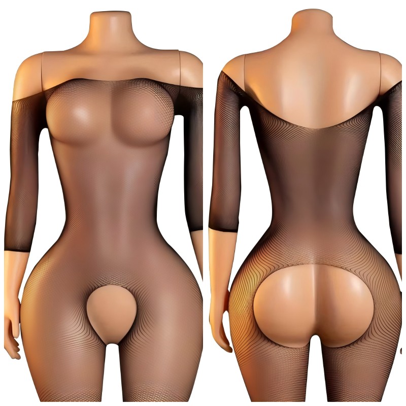 Lingerie - Sexy Netzstrumpfhose für Damen, Hochwertige Schwarze