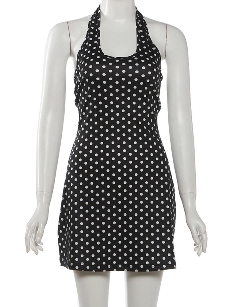 Y2K Backless Halter Mini Dress - FDEY Trend Sexy Rückenfreies Kleid Damen
