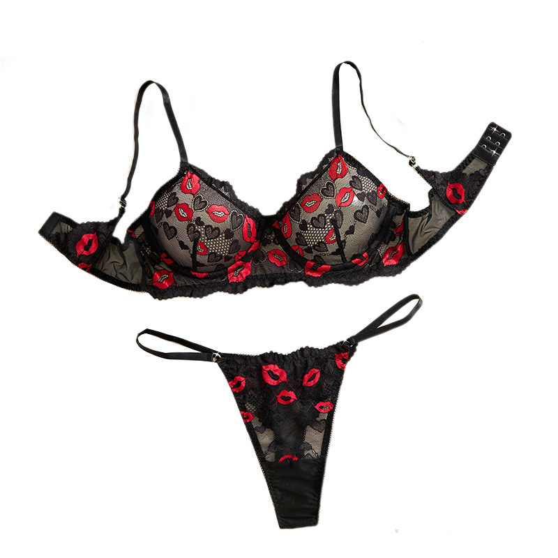 Lingerie - Transparente Spitzenunterwäsche Sexy Lingerie-Set Damen Verführerisches