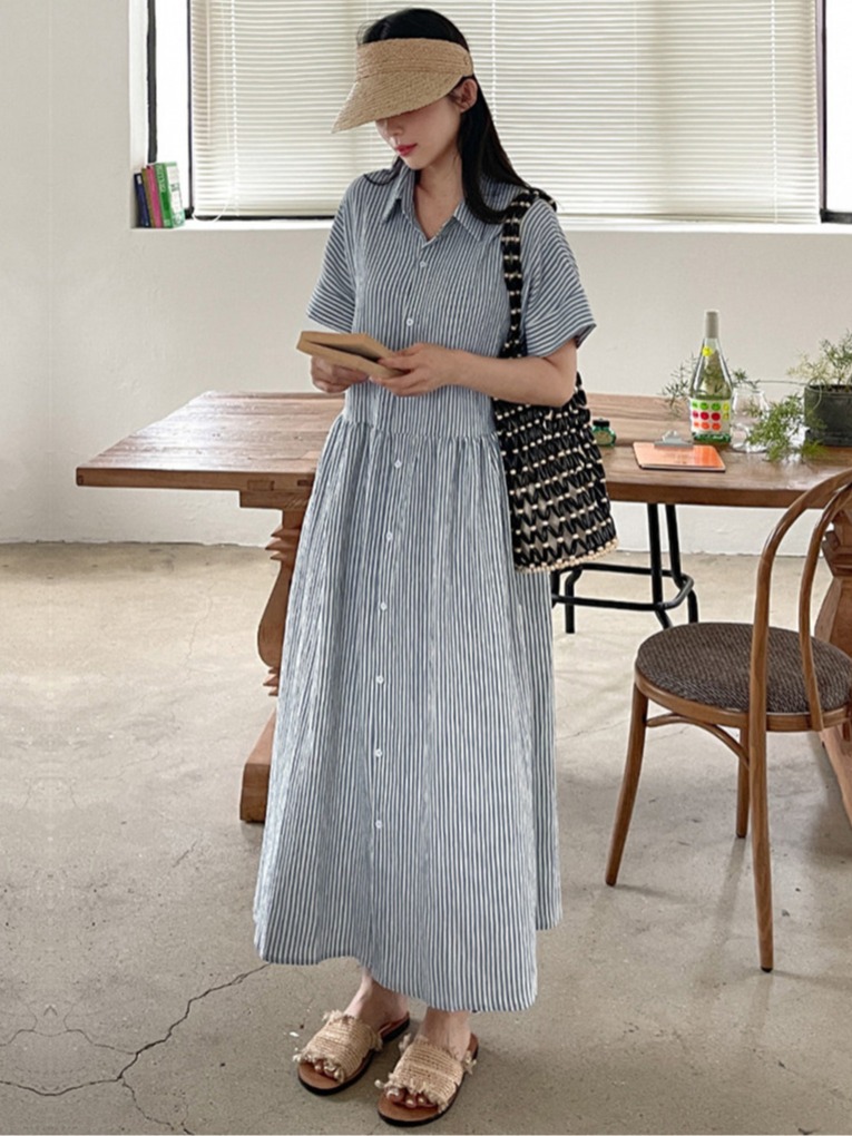 Retro Koreanischer Stil Locker – Korean Style A Line Shirt Dress Bewertung und Preis