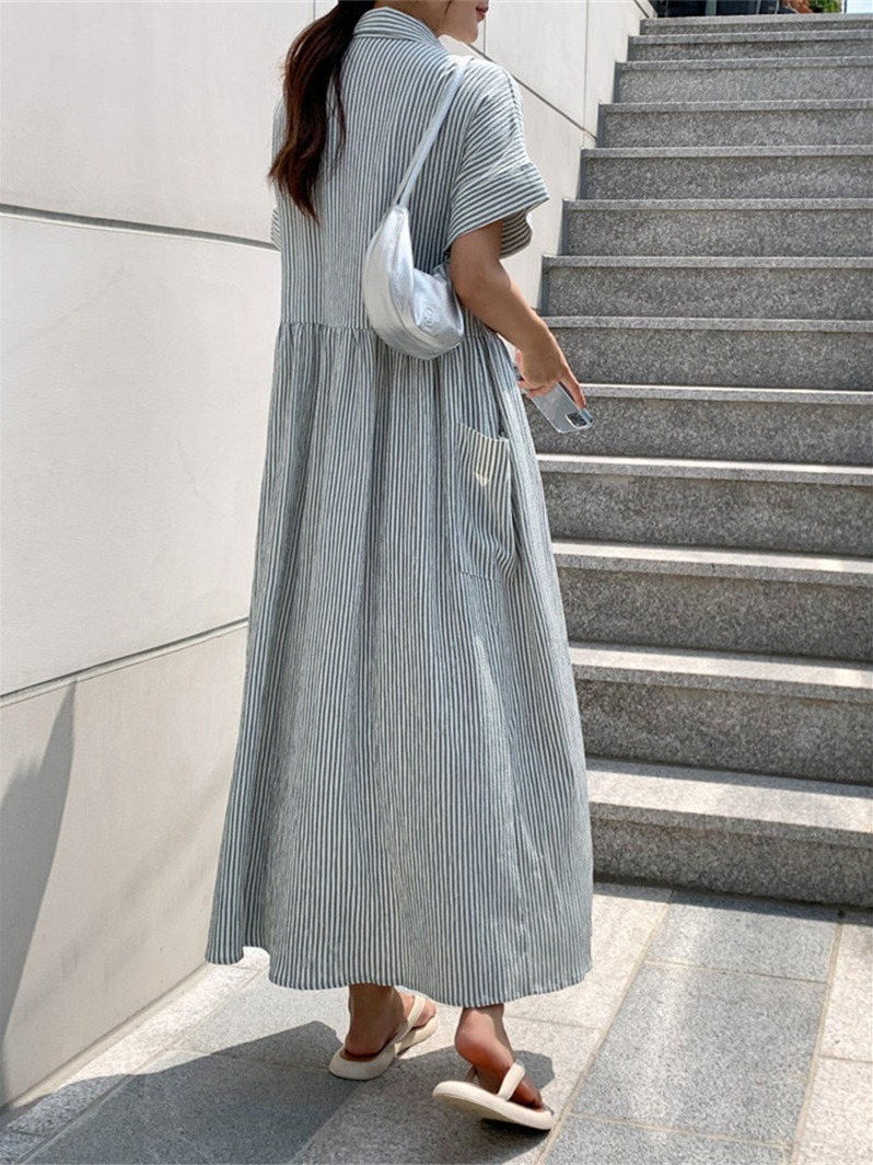 Retro Koreanischer Stil Locker – Korean Style A Line Shirt Dress Bewertung und Preis