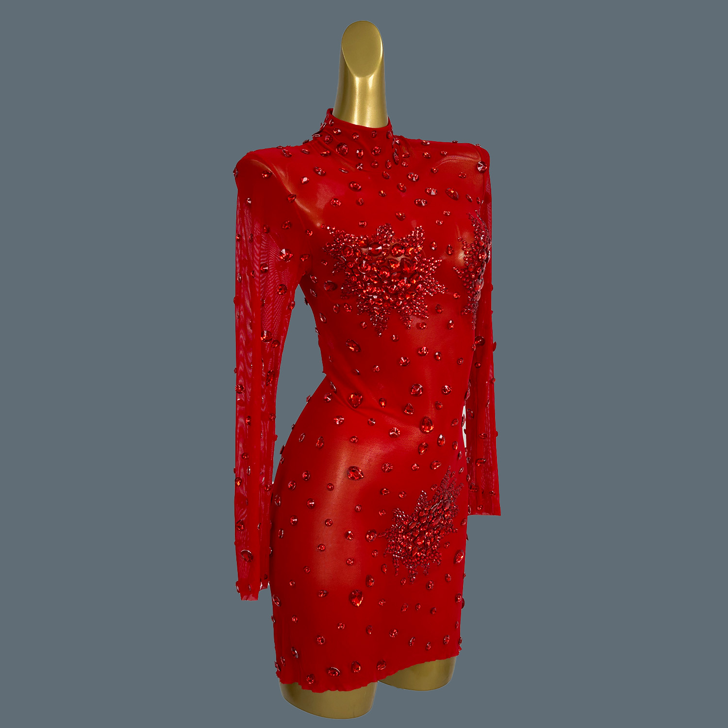Luxus sexy rote Strass steine  – Sparkly Rhinestone Club Party Dress Bewertung und Preis