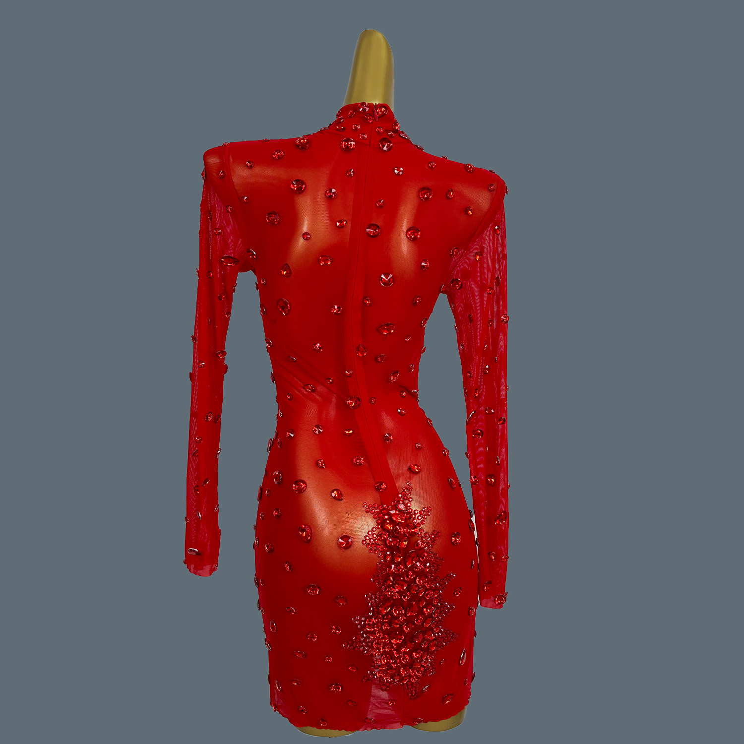 Luxus sexy rote Strass steine  – Sparkly Rhinestone Club Party Dress Bewertung und Preis