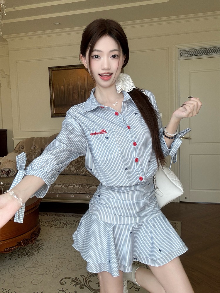 Koreanischer Stil Lässiges Ges – Korean Style A Line Shirt Dress Bewertung und Preis