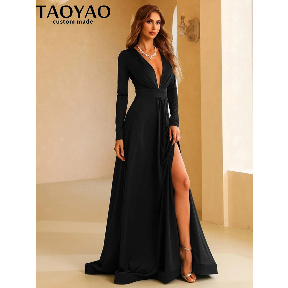 TaoYao Damen-Abendkleider, ind – Elegant Satin Evening Gown Split Bewertung und Preis