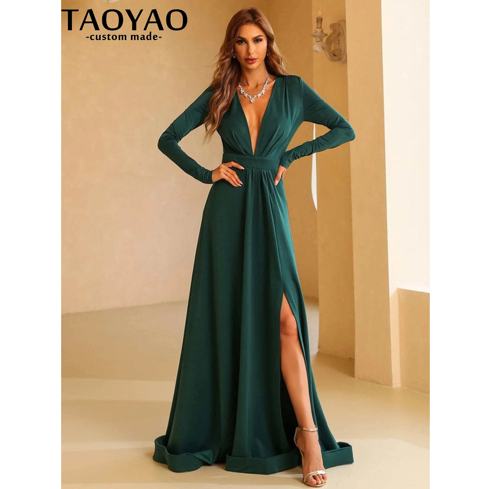 TaoYao Damen-Abendkleider, ind – Elegant Satin Evening Gown Split Bewertung und Preis