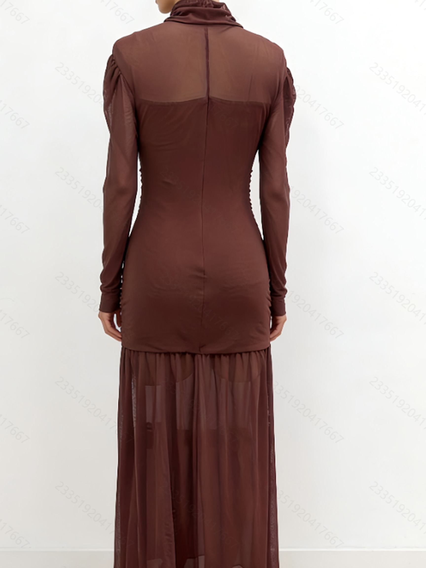 Elegantes, transparentes, lang – Sexy Mesh Sheer Bodycon Dress Bewertung und Preis