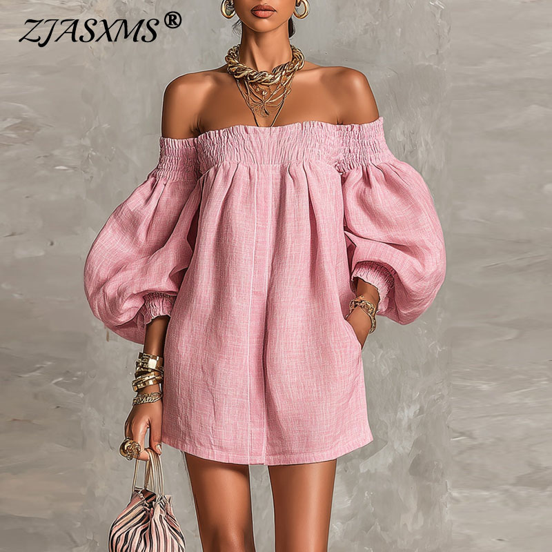 2026 Sommer Neues Schulterfrei – Off Shoulder Puff Sleeve Sundress Bewertung und Preis