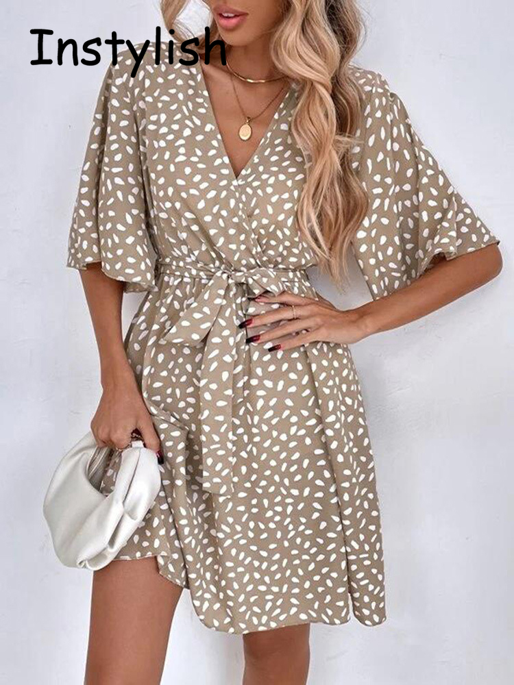 Lässiges Mini kleid mit Punkt  – French Vintage Floral Midi Dress Bewertung und Preis