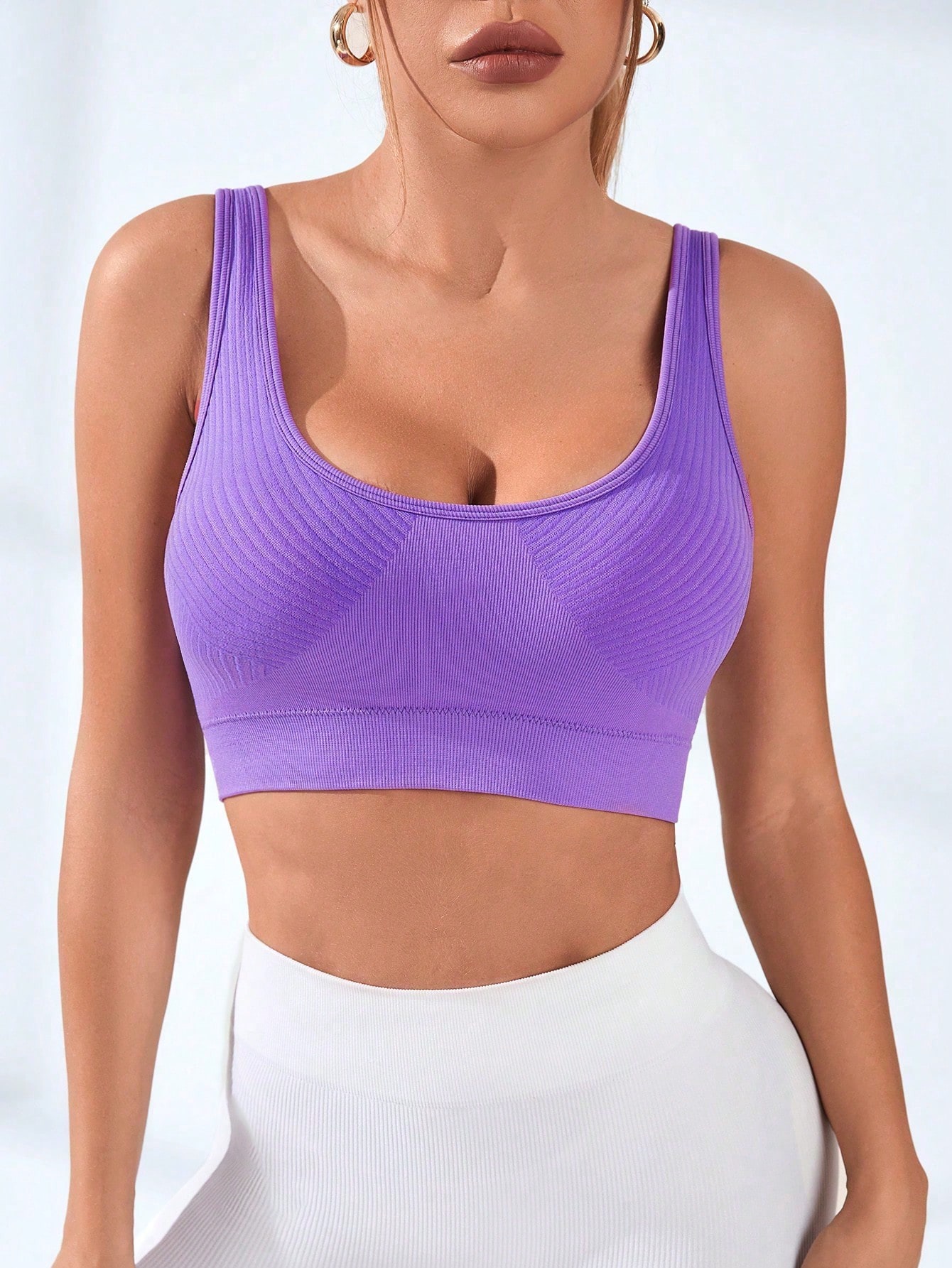 Gerippter U-Ausschnitt Sport-B – Seamless Ribbed Workout Tank Top Bewertung und Preis