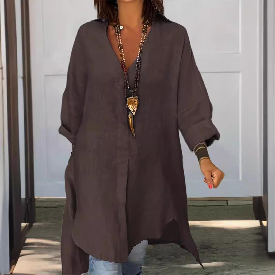 Neu 2024 Damen Freizeitkleid a – Casual Loose Linen Shirt Dress Bewertung und Preis