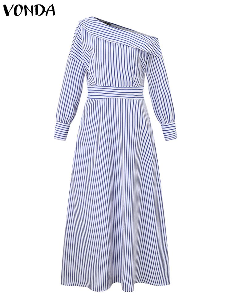 Vonda 2024 Frauen elegant gest – Off Shoulder Puff Sleeve Sundress Bewertung und Preis