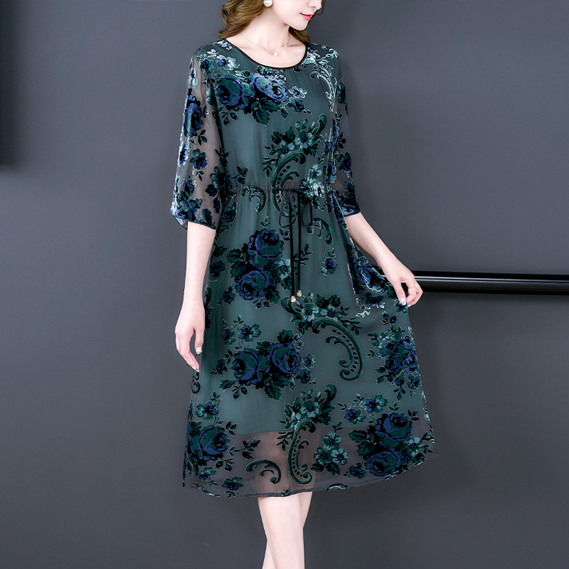 Frauen Chic Flock ing Blumen S – French Vintage Floral Midi Dress Bewertung und Preis