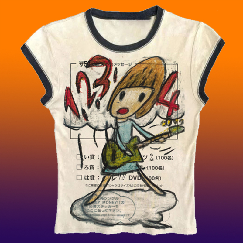 Y2K Koreanische Beliebte Kleid – Y2K Graphic Baby Tee Crop Bewertung und Preis