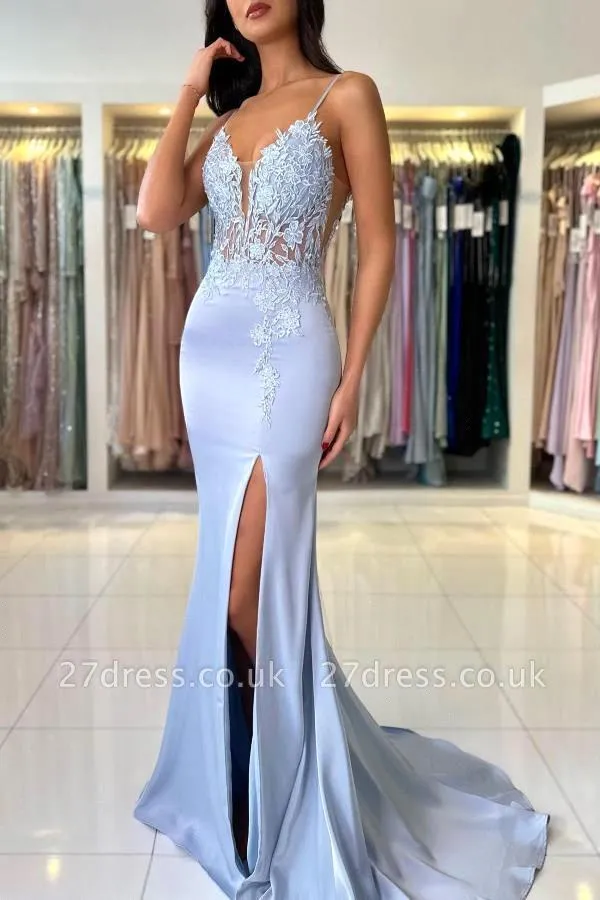 Elegante Meerjungfrauen-Abendk – Elegant Satin Evening Gown Split Bewertung und Preis