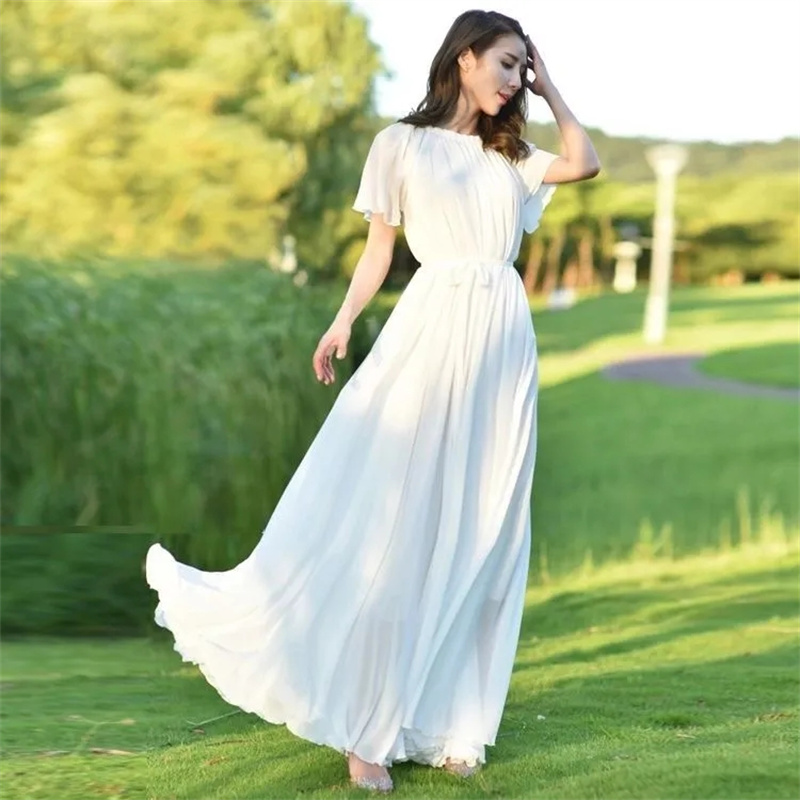 2023 neue Frauen Sommerkleid g – French Vintage Floral Midi Dress Bewertung und Preis