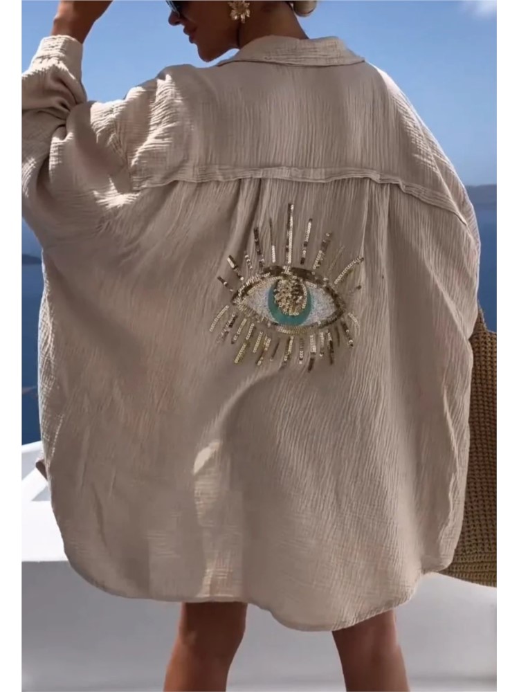 Frühling Sommer lässig Paillet – Casual Loose Linen Shirt Dress Bewertung und Preis