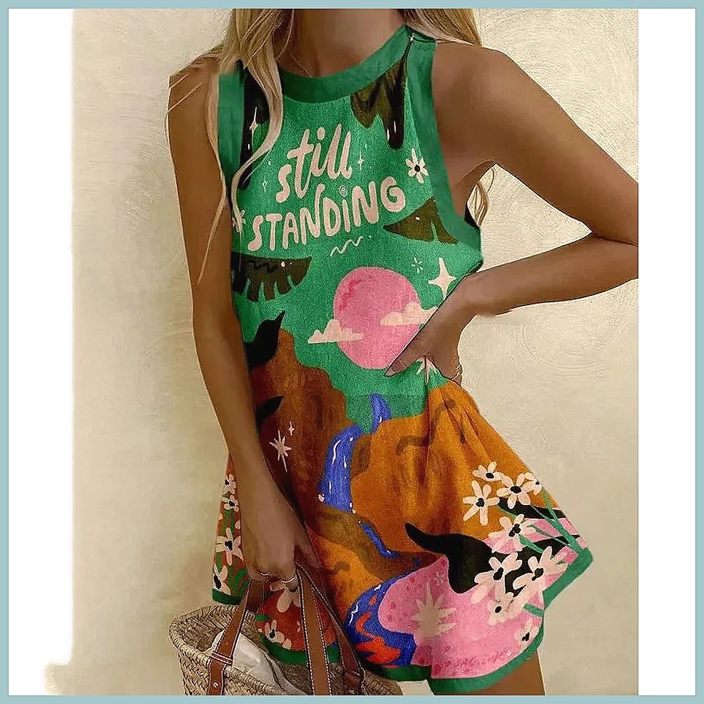 Damenkleid mit Ananas-Print Är – Dresses Bewertung und Preis