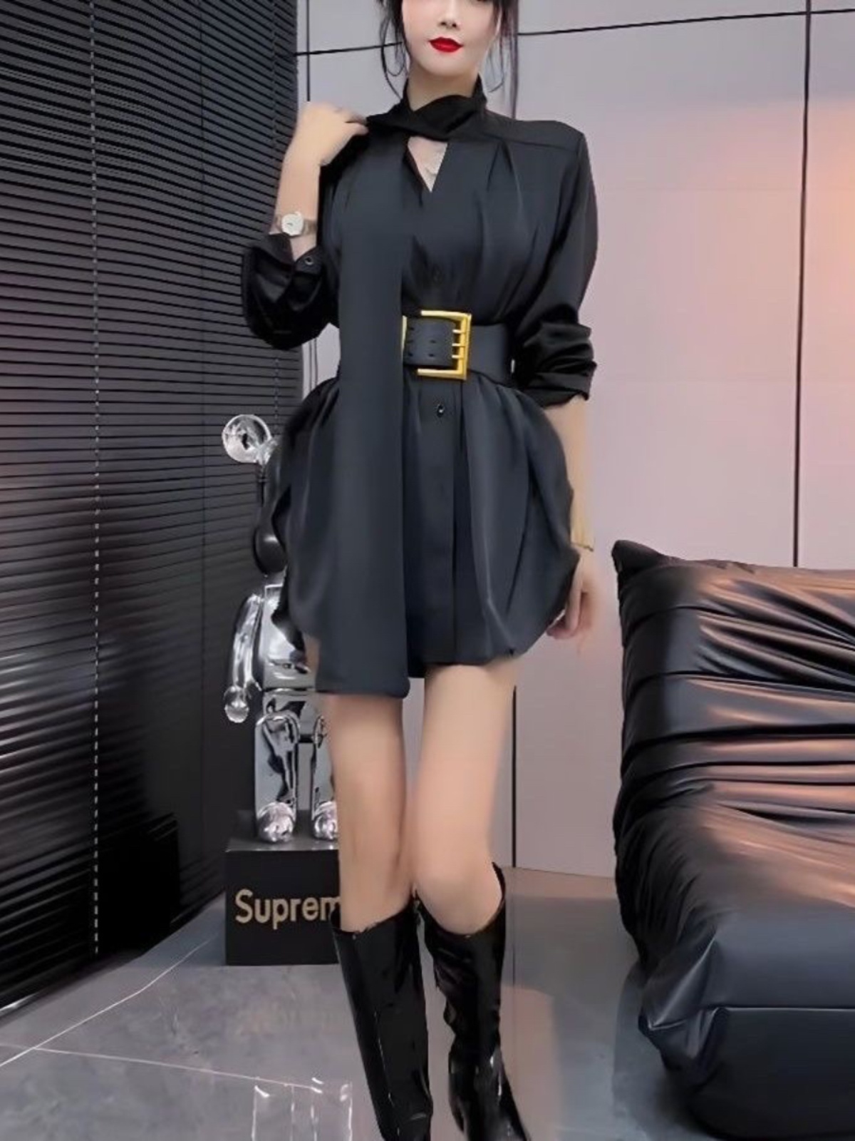 Weißes Seidenhemdkleid für Dam – Korean Style A Line Shirt Dress Bewertung und Preis