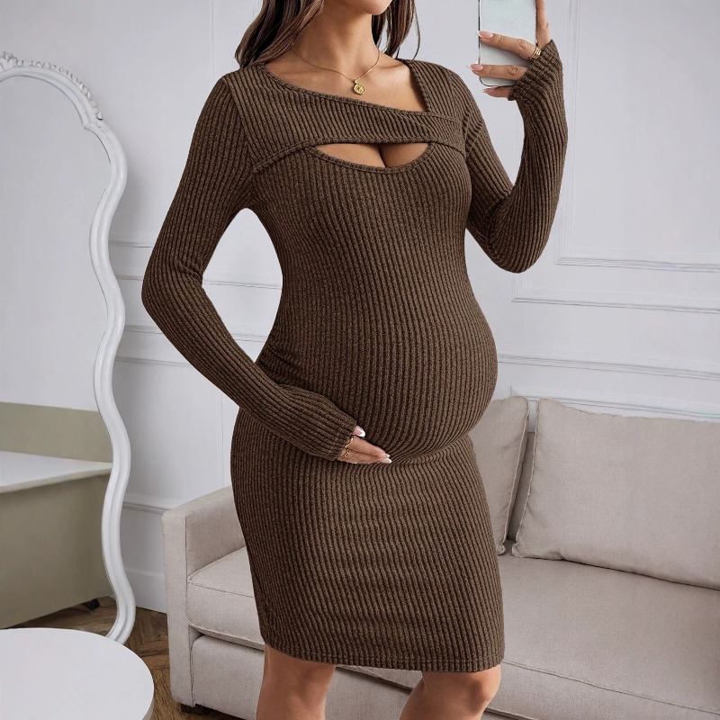 Umstandskleidung Langärmeliges – Bodycon Long Sleeve Ribbed Dress Bewertung und Preis