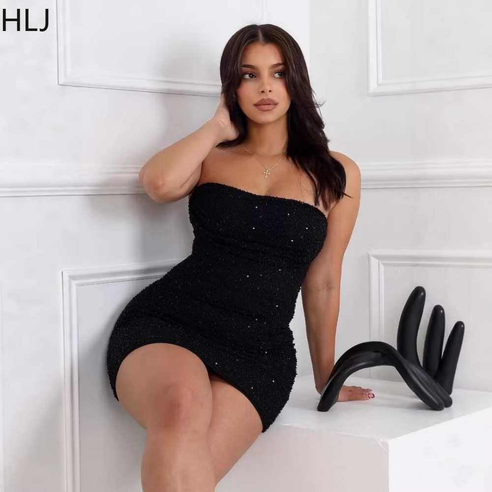 HLJ Sexy Damen Trägerloses Min – Sparkly Rhinestone Club Party Dress Bewertung und Preis