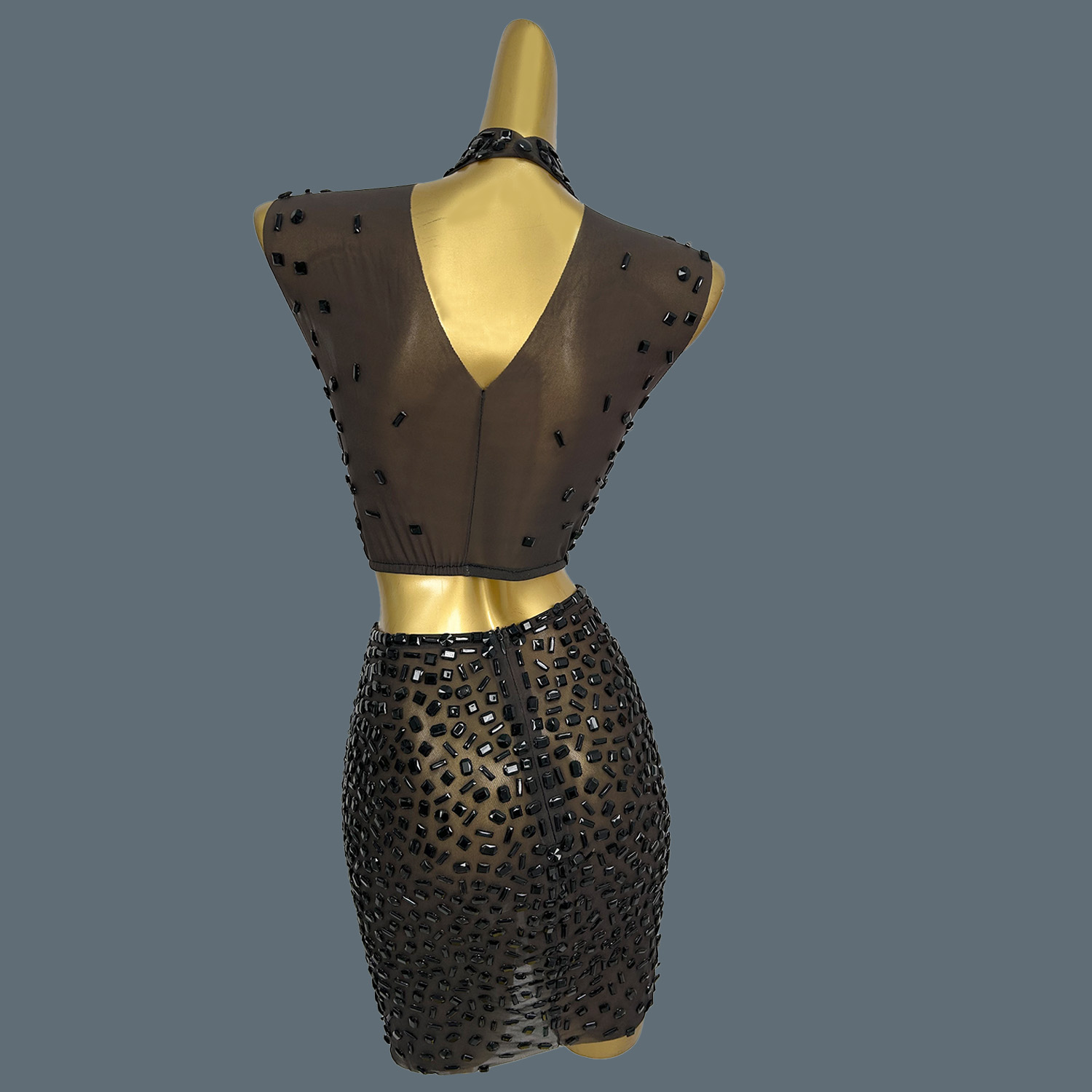Sommer Sparkly Schwarz Strass  – Sparkly Rhinestone Club Party Dress Bewertung und Preis