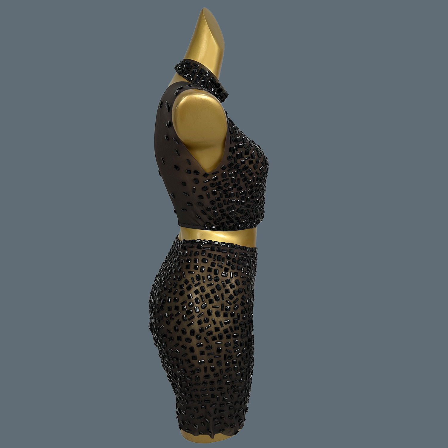 Sommer Sparkly Schwarz Strass  – Sparkly Rhinestone Club Party Dress Bewertung und Preis