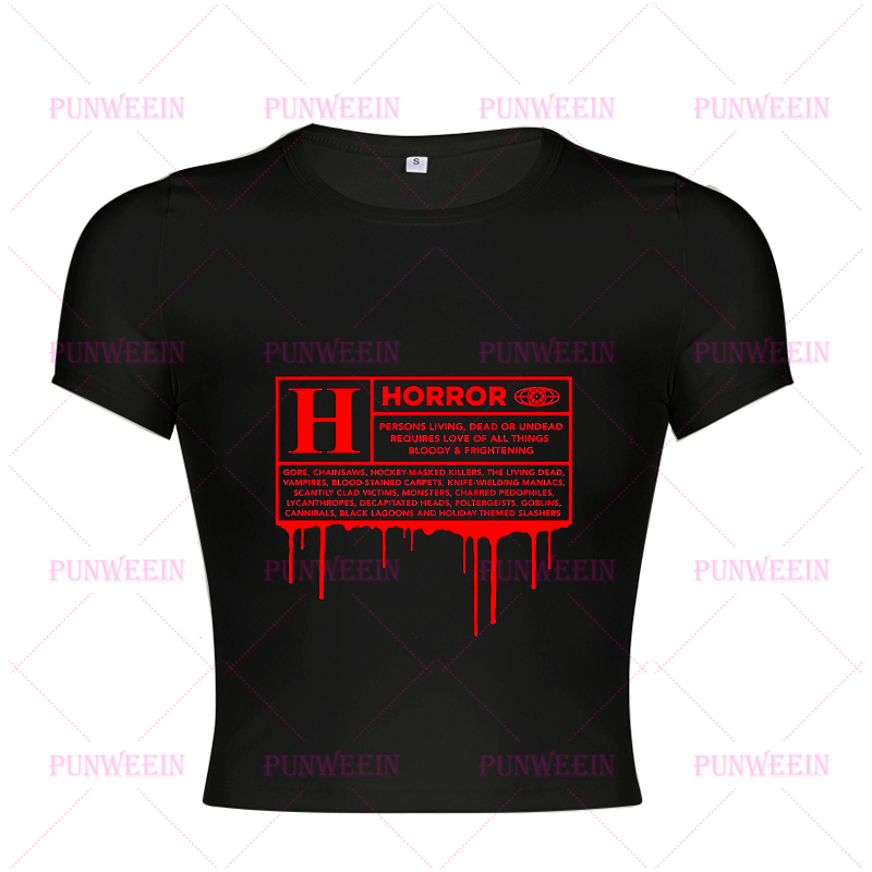 Punk Grunge Buchstaben-Grafik  – Y2K Graphic Baby Tee Crop Bewertung und Preis