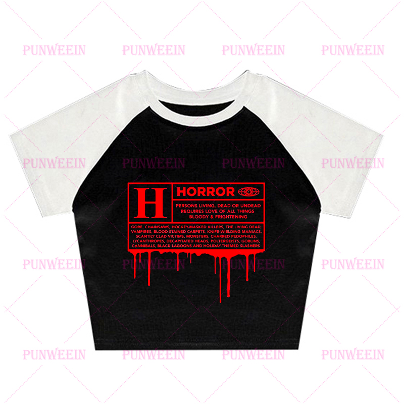 Punk Grunge Buchstaben-Grafik  – Y2K Graphic Baby Tee Crop Bewertung und Preis